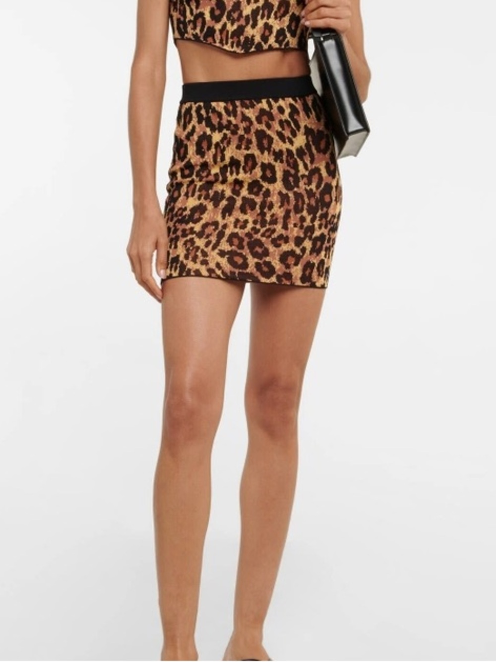 STAUD Manette Animal Print Mini Skirt Size Small NWT